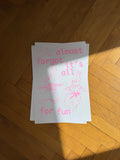« all for fun » screen printed poster