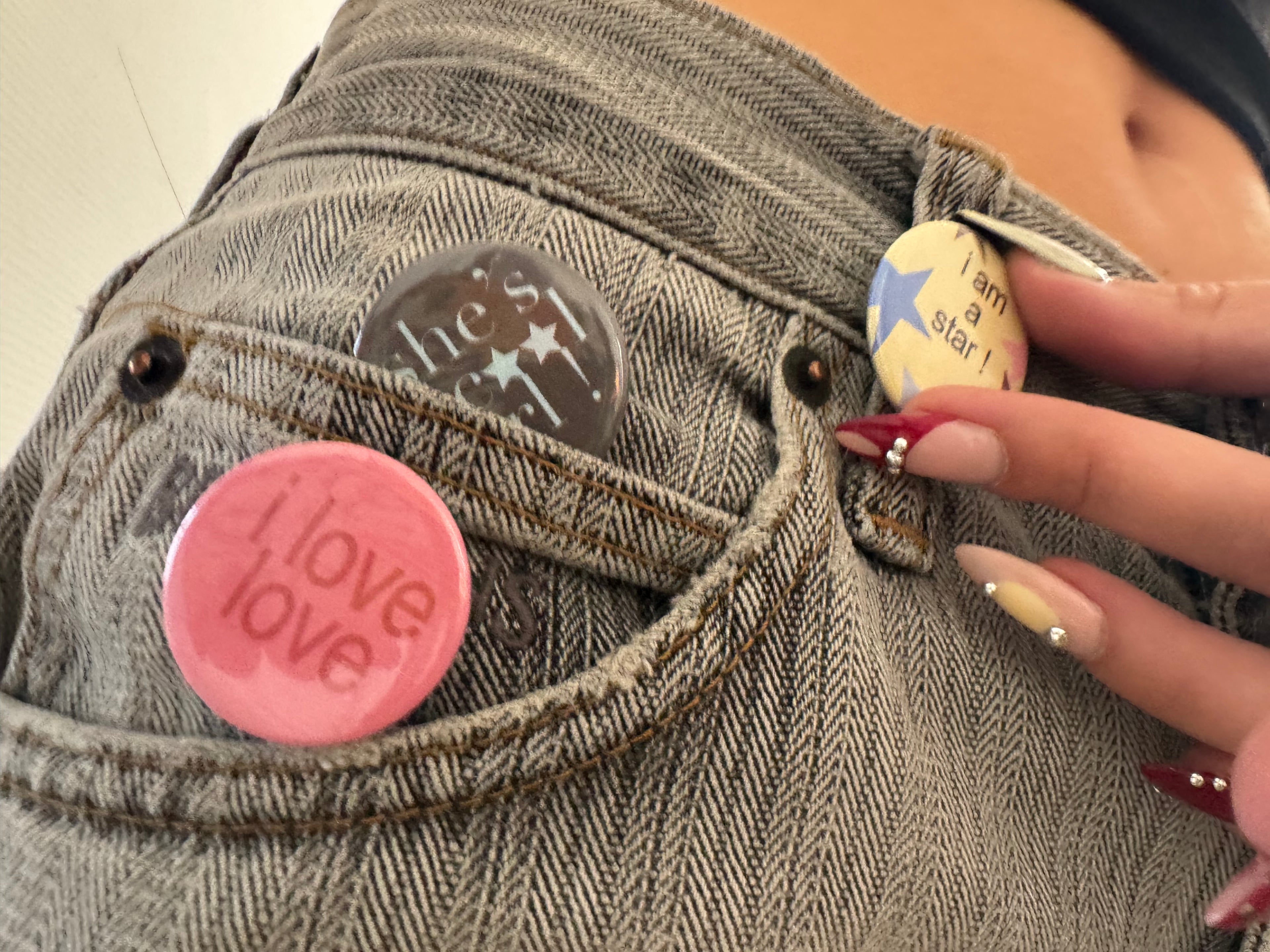 cool girl buttons - pack of 8