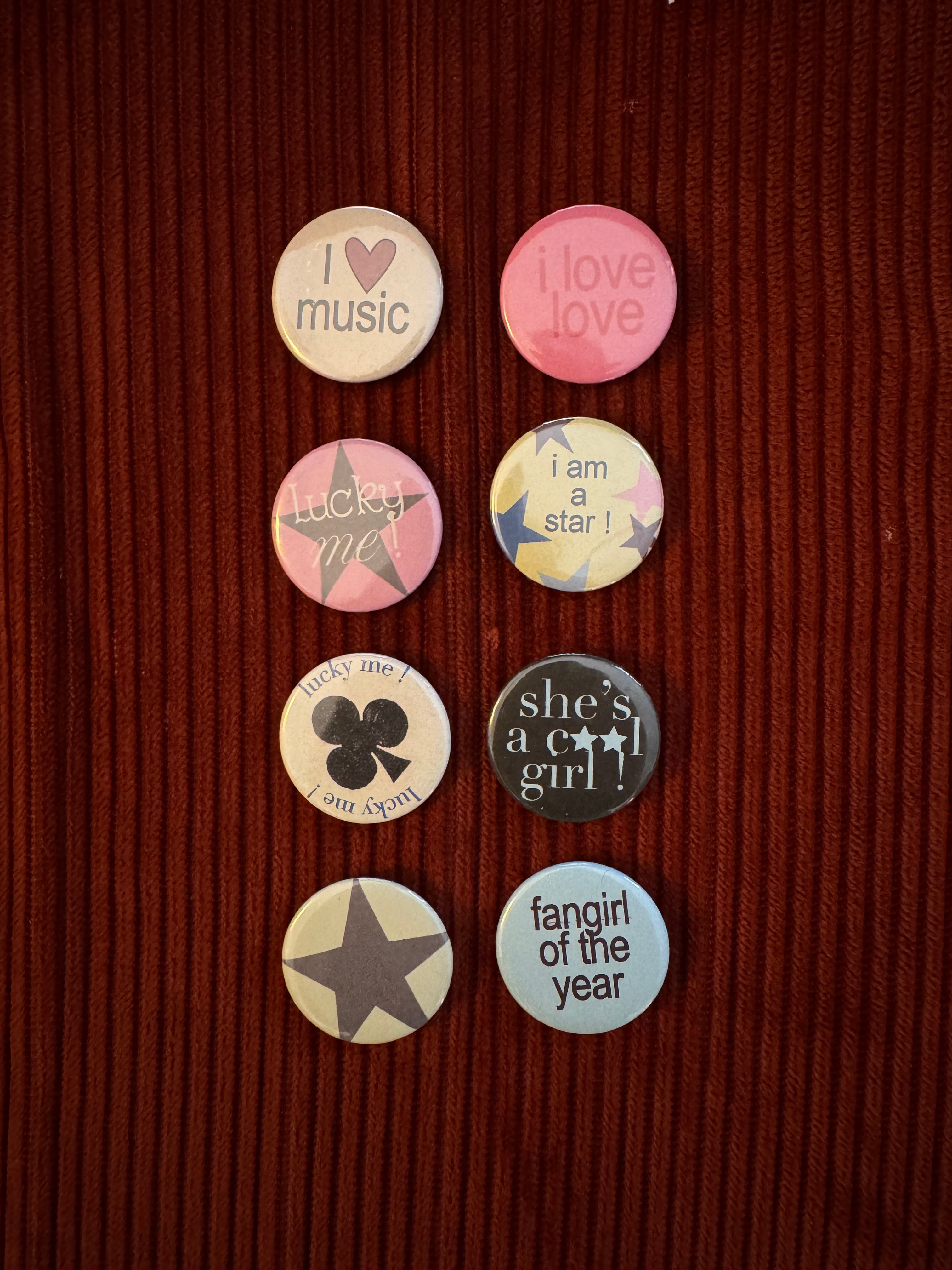 cool girls buttons